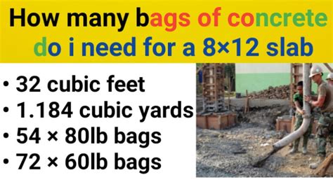 How Many Bags Of Concrete Do I Need For A 8×12 Slab Civil Sir