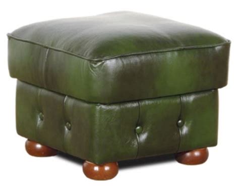 Casa Padrino Tabouret En Cuir Chesterfield De Luxe Vert Marron X