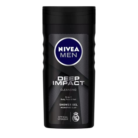 Nivea Mens Shower Gel Deep Impact Cleansing Body Wash 250ml Pushmycart