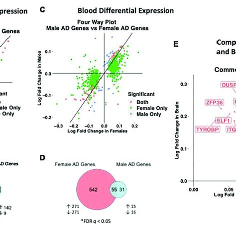 Cross Tissue Sex Specific Differential Gene Expression A Four Way