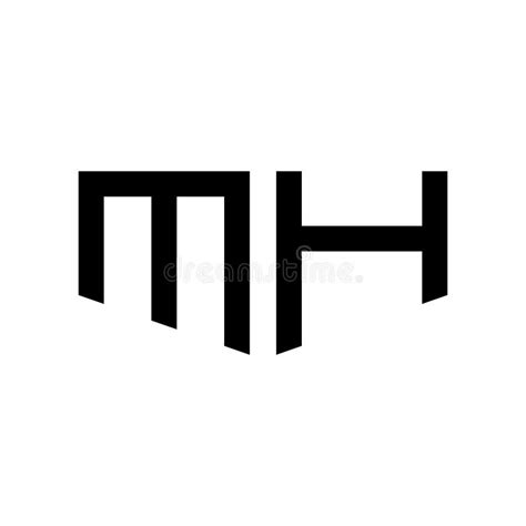 Icono Del Logotipo Del Vector De La Letra Inicial De Mh Ilustraci N Del