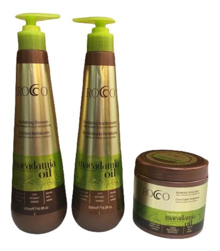 Shampoo Acondicionador Rocco Macadamia Oil Crema Masaje Cuotas