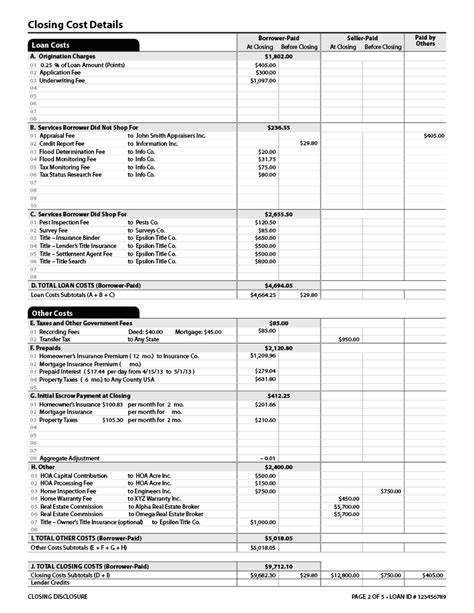 New Closing Disclosure Fillable Form Printable Forms Free Online