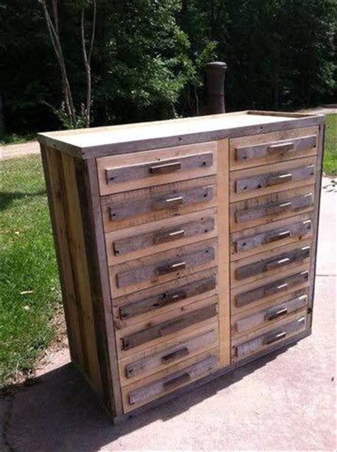 Diy Pallet Wood Chest Of Drawers Easy Pallet Ideas