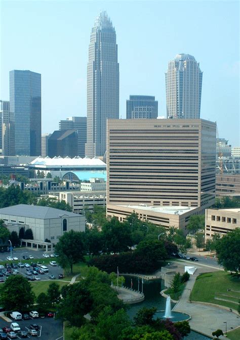 Charlotte Nc City Govt Bldg In Foreground Photo Picture Image