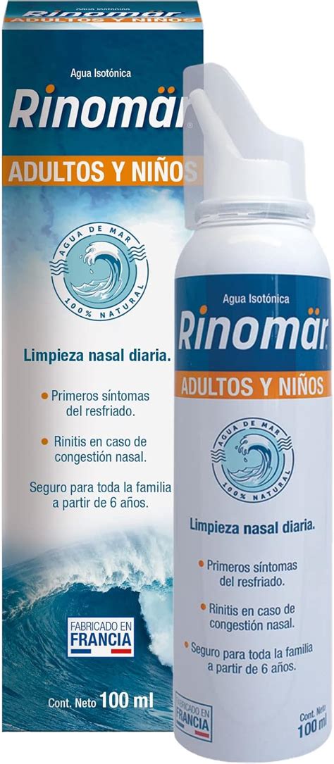 Rinomar Spray Nasal Adultos y Niños Agua Isotónica para Higiene Nasal