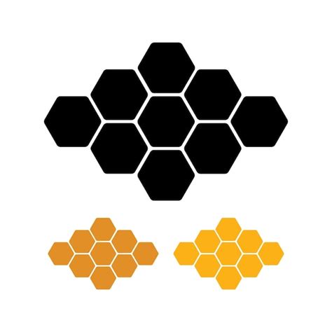 Premium Vector Hexagon Icon Honey Comb Hexagonal Hive For Bees Logo