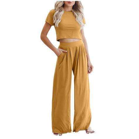 Hfyihgf Women Summer Two Piece Casual Outfits Yoga Lounge Set