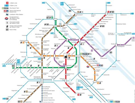 Metro Vídeň Mapa plánek ceny jízdenek MHD Viedeň