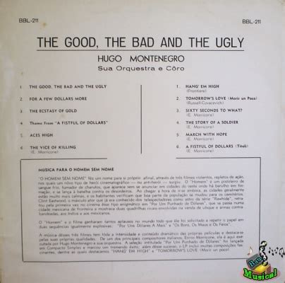 Baú Musical Hugo Montenegro 1968 The Good The Bad and The Ugly