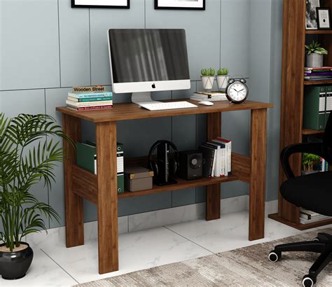 Buy Brook Engineered Wood Study Table Columbian Walnut Finish At 29