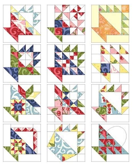 12 FREE Basket Quilt Block Patterns By Sandi Walton At Piecemeal Quilts