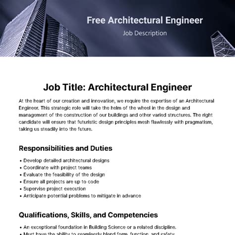 FREE Engineer Job Description Templates Examples Edit Online