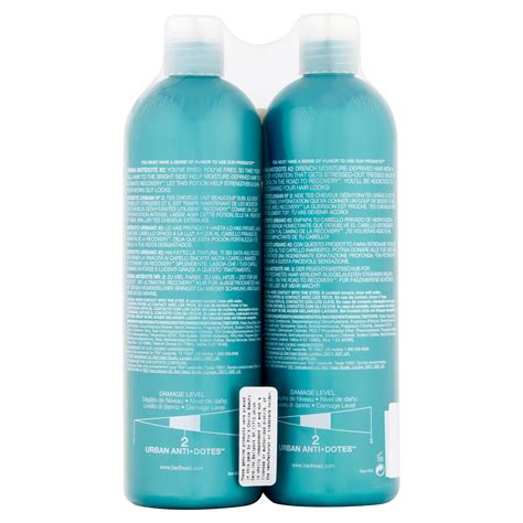 Tigi Bed Head Urban Anti Dotes Damage Level 2 Recovery Shampoo And Conditioner Shining