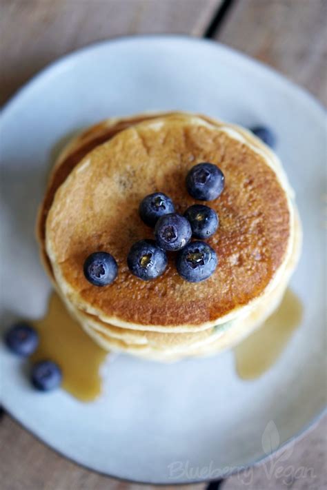 Leckere Blaubeer Buttermilch Pancakes Blueberry Vegan