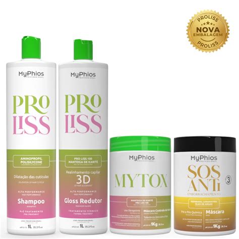 Kit Progressiva Proliss L Mytox Kg Sos L Myphios Shopee Brasil