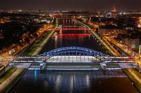 Jozef Pilsudski Bridge Cracow Poland