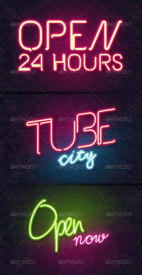 Photoshop Neon Styles And Neon PSD Mockups PSDDude