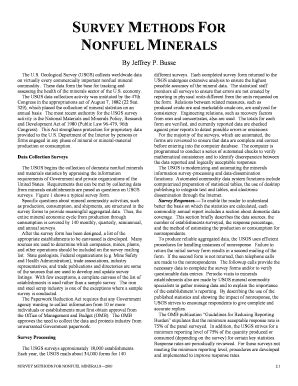 Fillable Online Minerals Usgs Survey Methods For Nonfuel Minerals