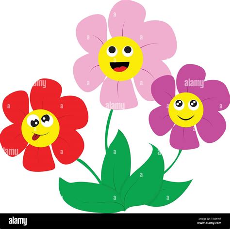 Une fleur branche avec deux fleurs en pétales de couleur verte vector ...