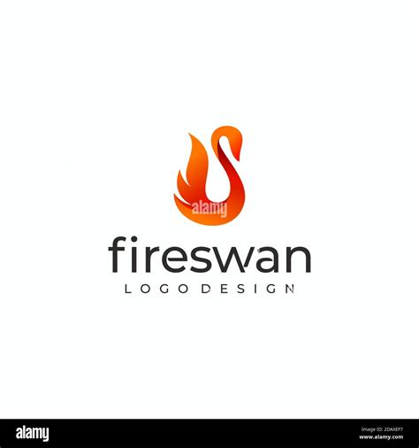 Fire swan logo, Creative fire orange abstract swan logo design Stock ...