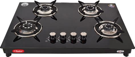 Khaitan Burner Phantom Black Hobtop Automatic Ignition Toughened