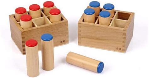 Montessori Sensorial Auditory Material Sound Cylinders Sound Boxes