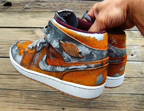 Air Jordan 1 Mid Rust Bucket Custom | SneakerFiles