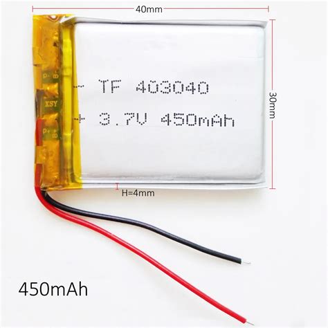 Wholesale LiPo Rechargeable Battery Cells 3 7V 450mAh 403040 Lithium