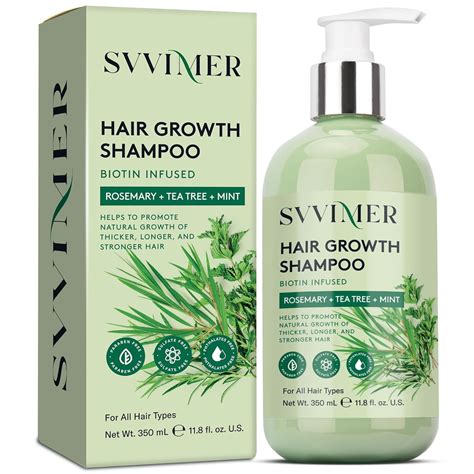 Svvimer Rosemary Hair Growth Shampoo Thickening And Regrowth Formula For Men