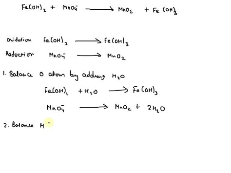 Solved Balance The Following Chemical Equation In A Basic Solution Fe