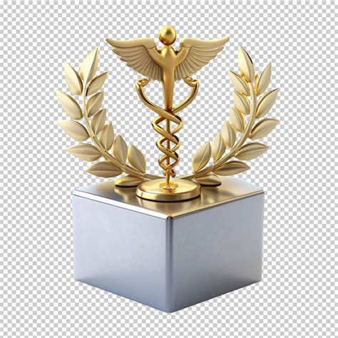 Premium PSD Winner Award Cube Gold Laurel Wreath Podium Stage On