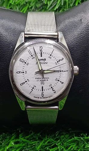 Round Hmt Jubilee White Dial Men Wrist Watch For Formal At Rs In