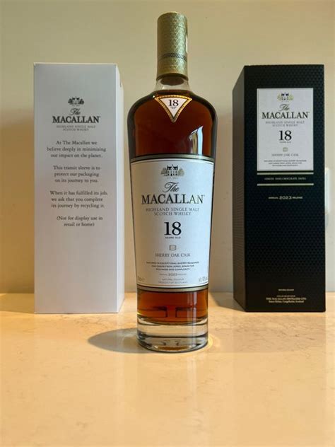 Macallan 18 Years Old Sherry Oak Cask 2023 Release Original Bottling