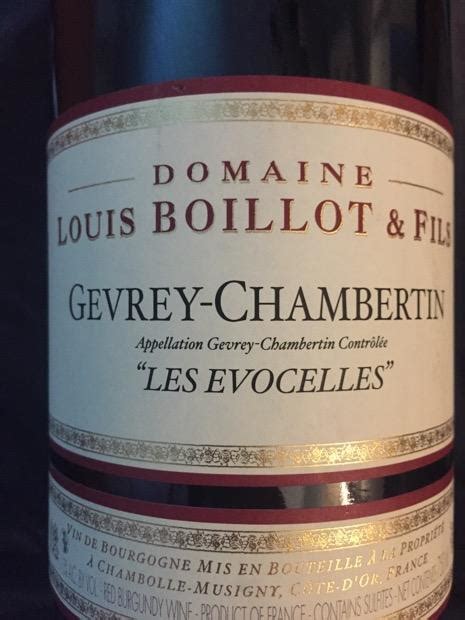 2009 Domaine Louis Boillot Et Fils Gevrey Chambertin Les Evocelles