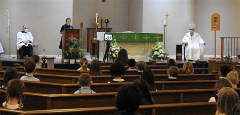 Seton Catholic School Welcomes Bishop For Mass Tour Lunch