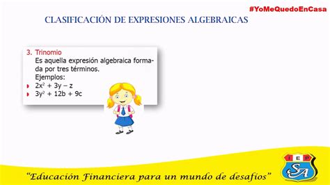 Clasificación de expresiones algebraicas 3er grado Miss Bellci YouTube