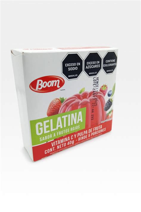 Gelatina Boom Sabor Frutos Rojos 40g CBM Tienda Online