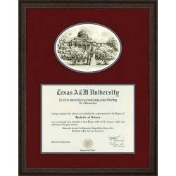 Texas A M University Aggie Diploma Framing By Benjamin Knox