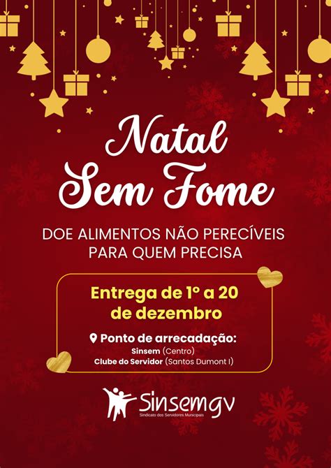 Sinsem Realiza Campanha Natal Sem Fome Sinsem Gv