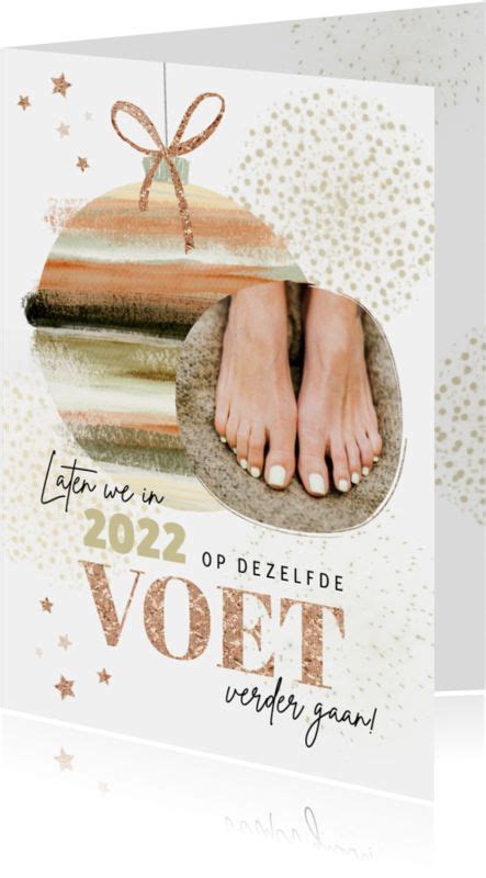 Zakelijke Kerstkaart Pedicure Kerstbal Glitters Kaartje Go Kerst