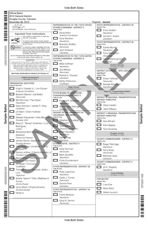 Pdf Sample Ballot Sample Ballot Douglas County Government · 2020 1