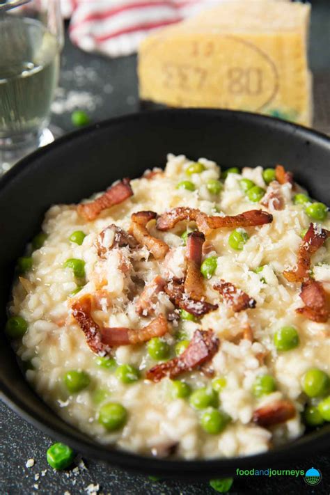 Pea and Pancetta Risotto - Food and Journeys®