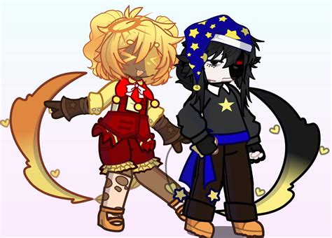 Sun And Moon Gacha Life 2 Sun And Moon Drawings Fnaf Characters Moon