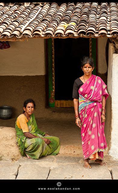 A Typical South Indian Village Scene Human Figure Sketches Figure