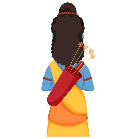 Back View of Little Lord Rama Character. 24324982 Vector Art at Vecteezy