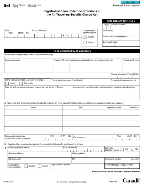 Form B248 Fill Out Sign Online And Download Fillable Pdf Canada Templateroller