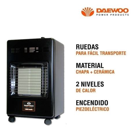 Estufa Calefactor Garrafera Daewoo Dany W Regulador Daewoo