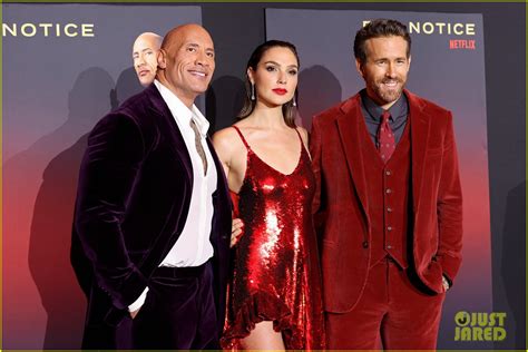 Gal Gadot And Ryan Reynolds Wore Red For Red Notice Premiere With