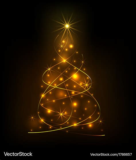 Abstract light christmas tree Royalty Free Vector Image